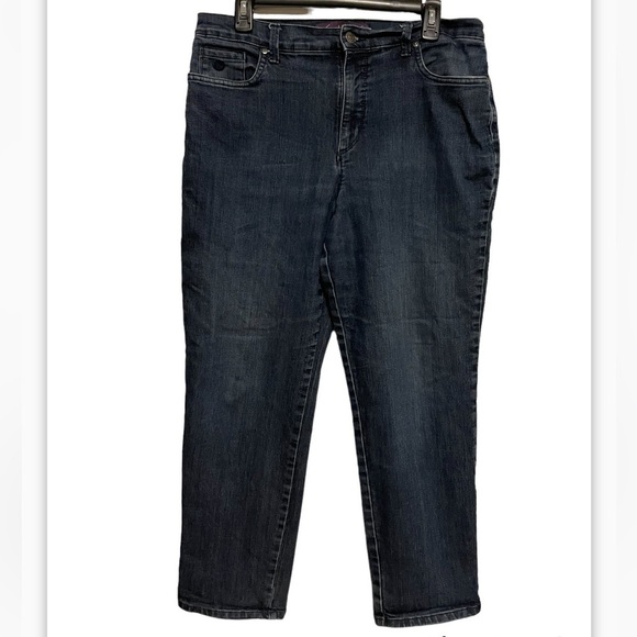 Gloria Vanderbilt Amanda Dark Wash Denim Jeans Size 14 - Picture 1 of 8